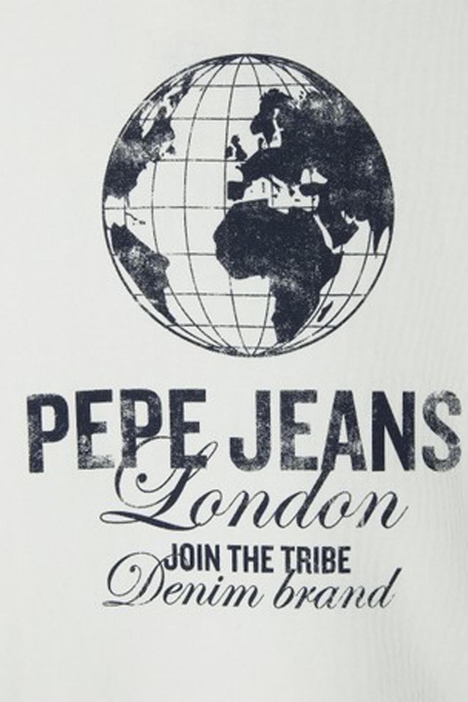 Белое худи Pepe Jeans London с логотипом