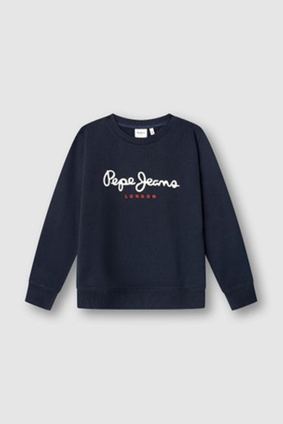 Тёмно-синий джемпер с принтом Pepe Jeans London