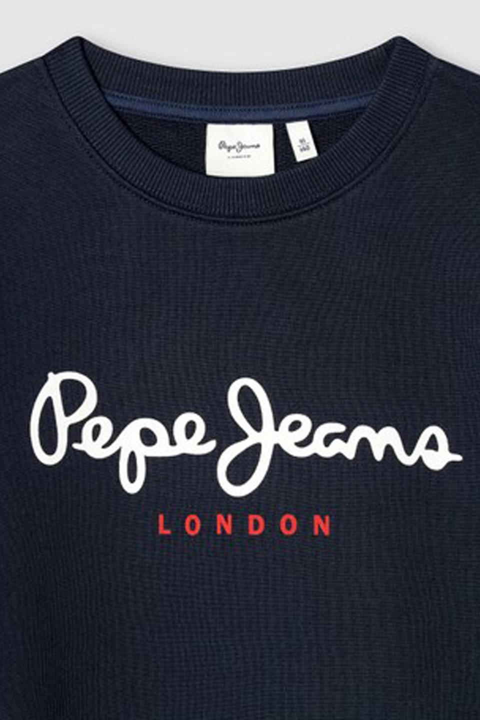 Тёмно-синий джемпер с принтом Pepe Jeans London
