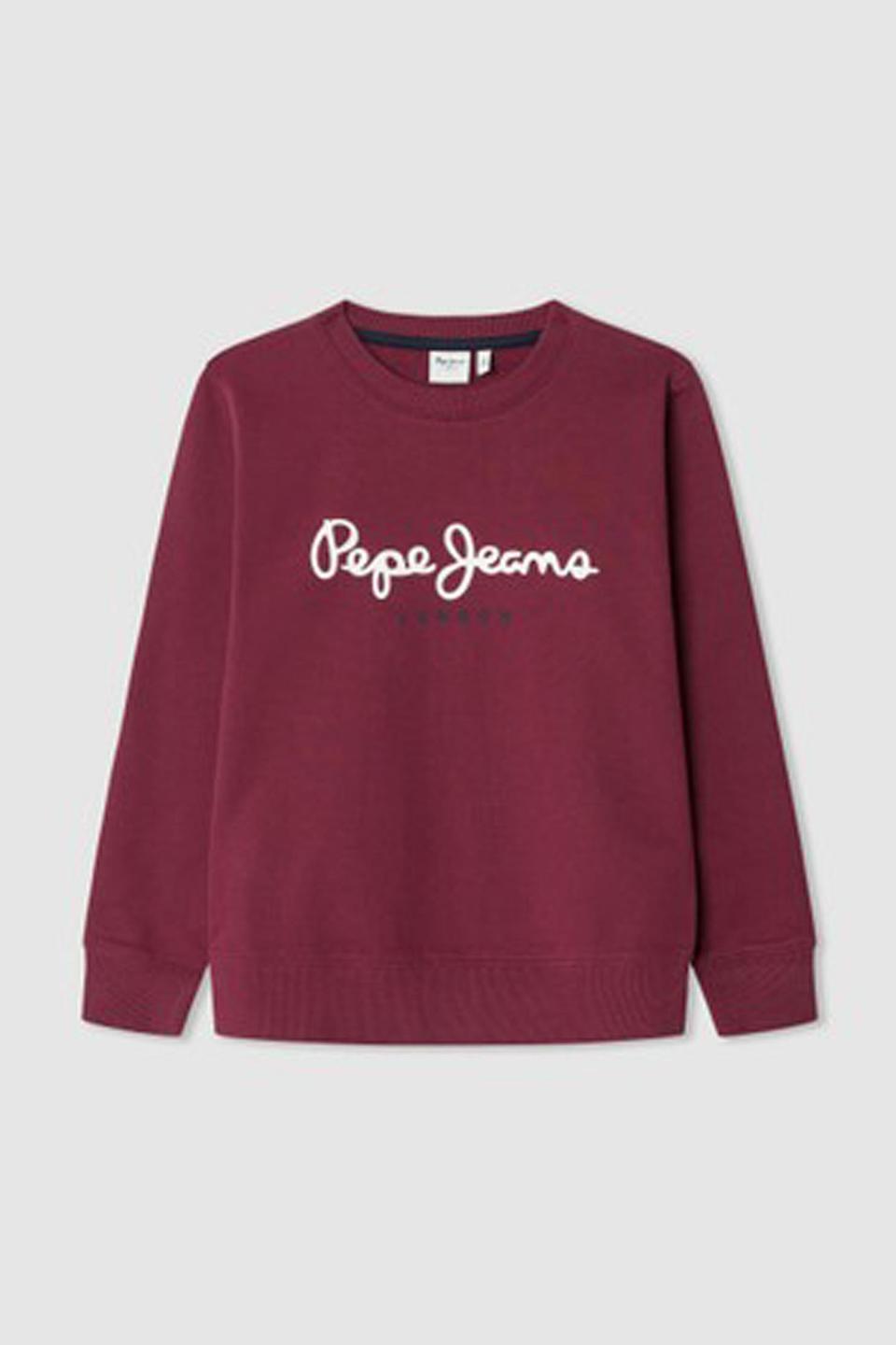 Бордовый джемпер Pepe Jeans London с логотипом