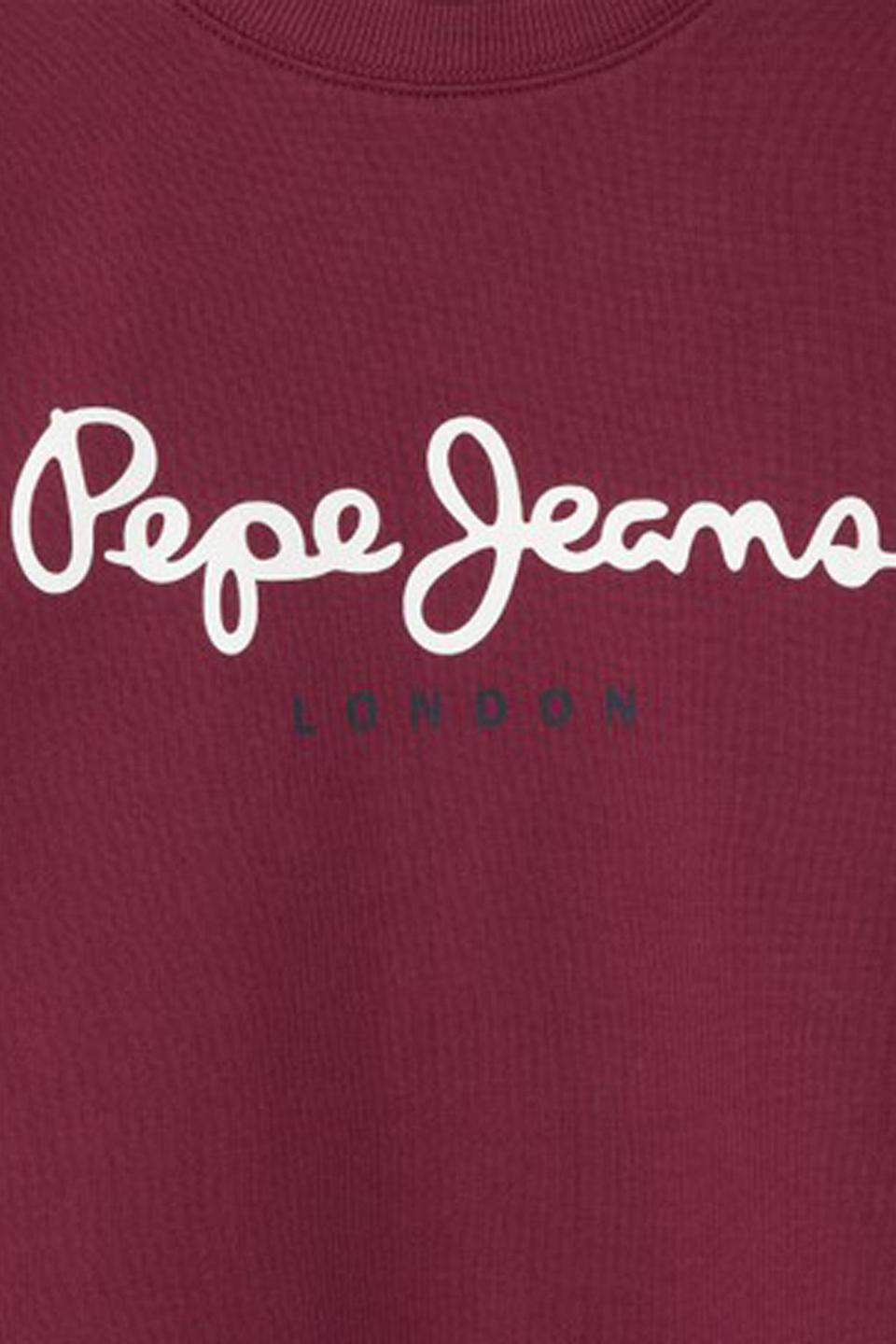 Бордовый джемпер Pepe Jeans London с логотипом