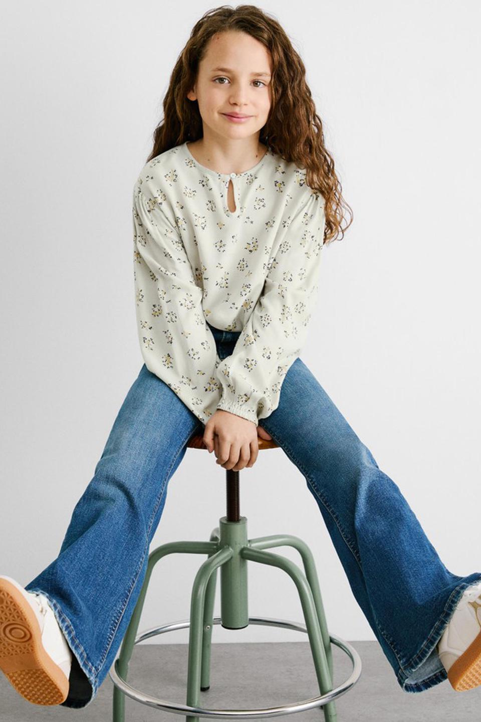 Голубые джинсы клеш Pepe Jeans London