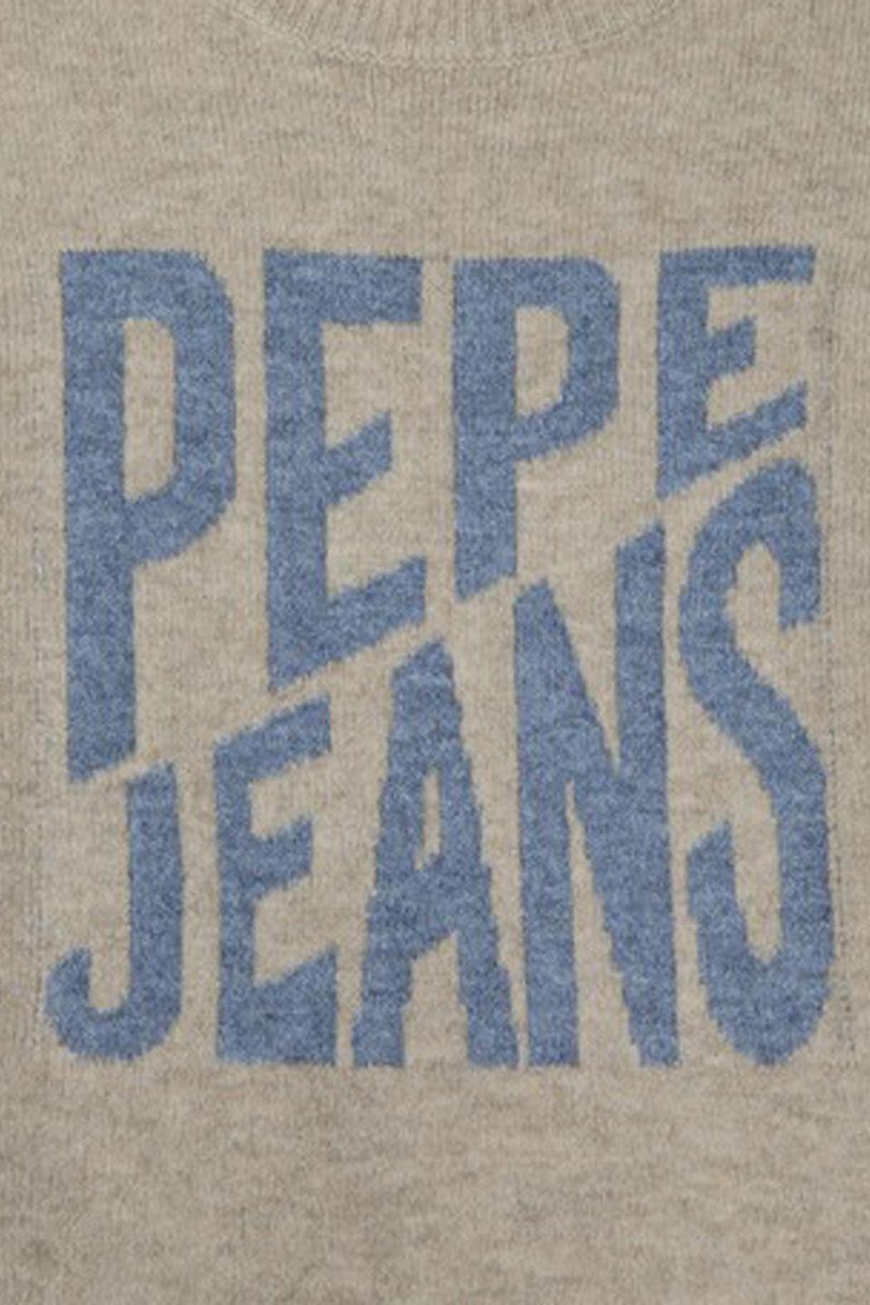 Бежевый джемпер Pepe Jeans London с логотипом