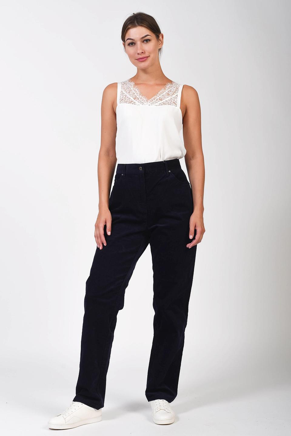 Брюки вельветовые Pezzo тёмно-синие