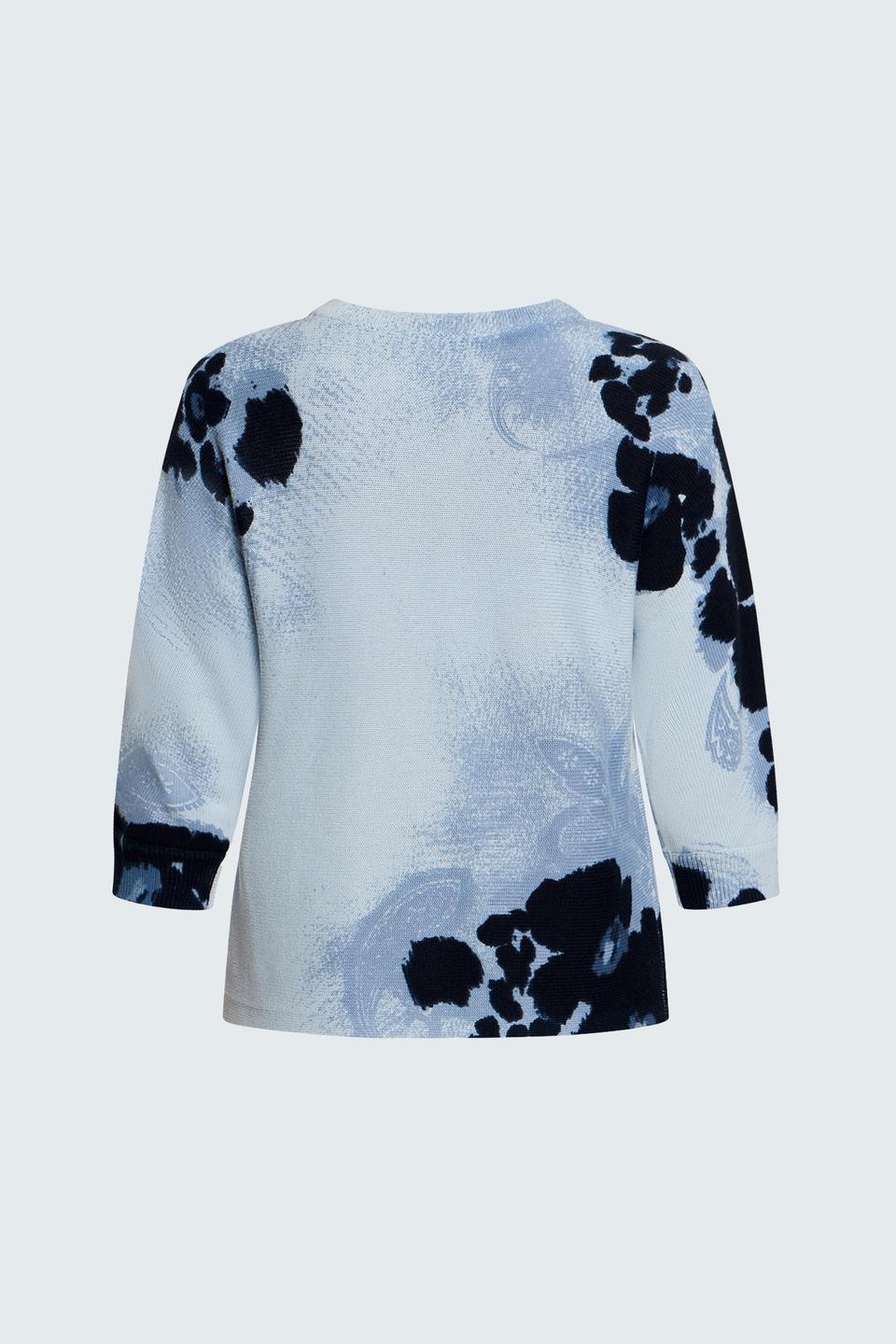 Голубой пуловер Betty Barclay с цветочным принтом и декором