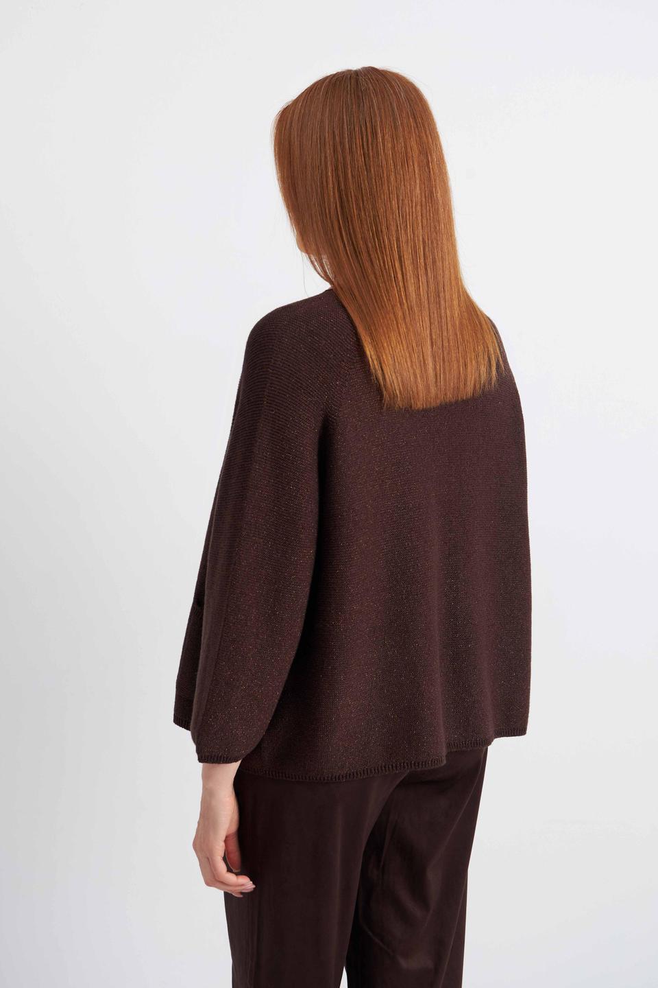 Шоколадный трикотажный жакет Rabe collection