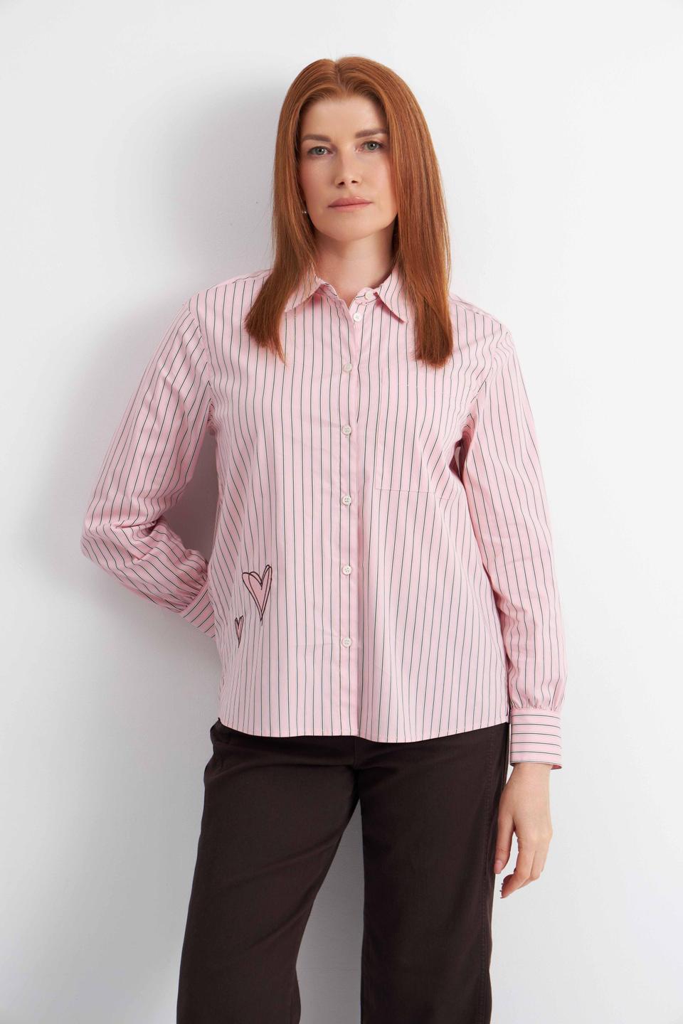 Блуза в полоску с сердечками Rabe collection