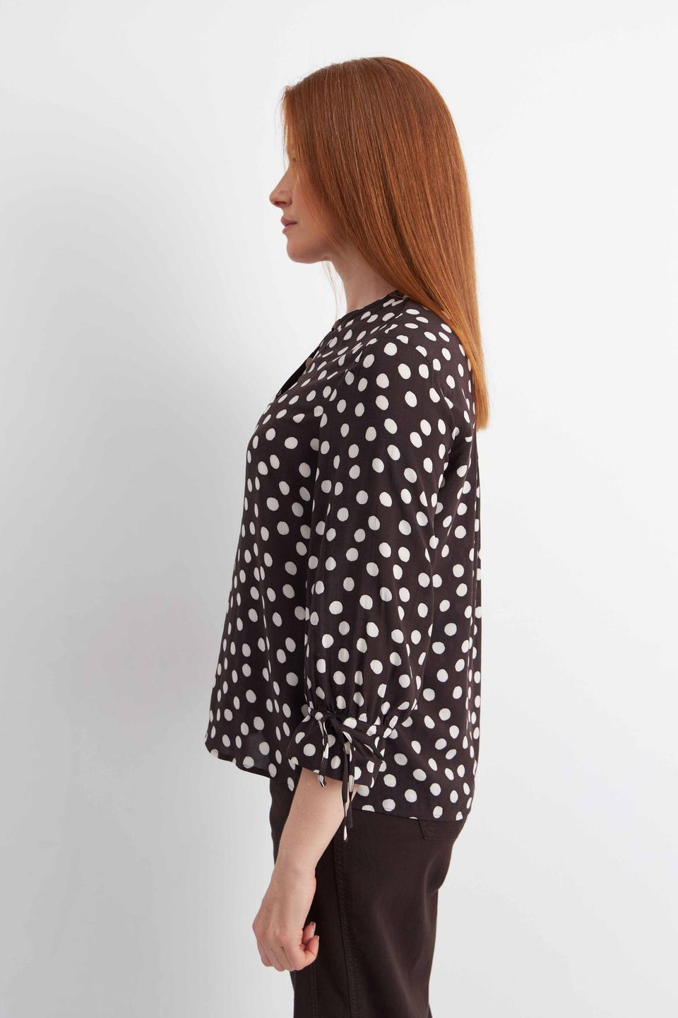 Коричневая блуза в горох Rabe collection