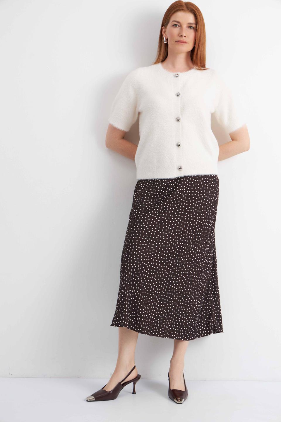 Коричневая юбка в горошек Rabe collection