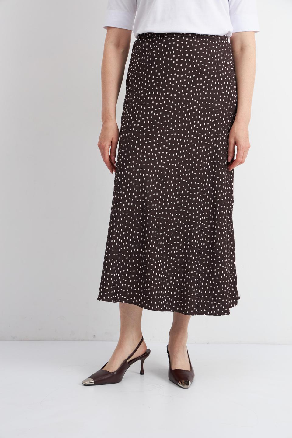 Коричневая юбка в горошек Rabe collection