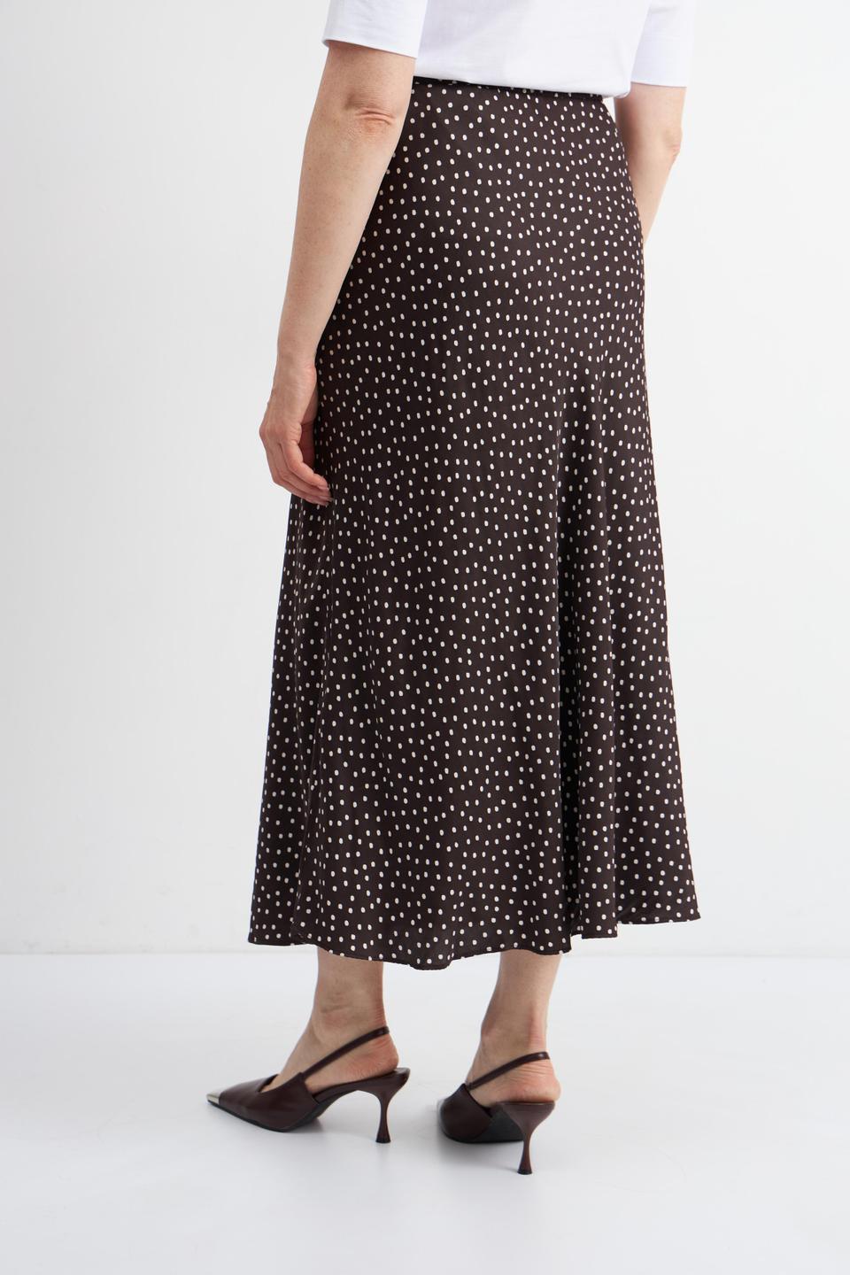 Коричневая юбка в горошек Rabe collection