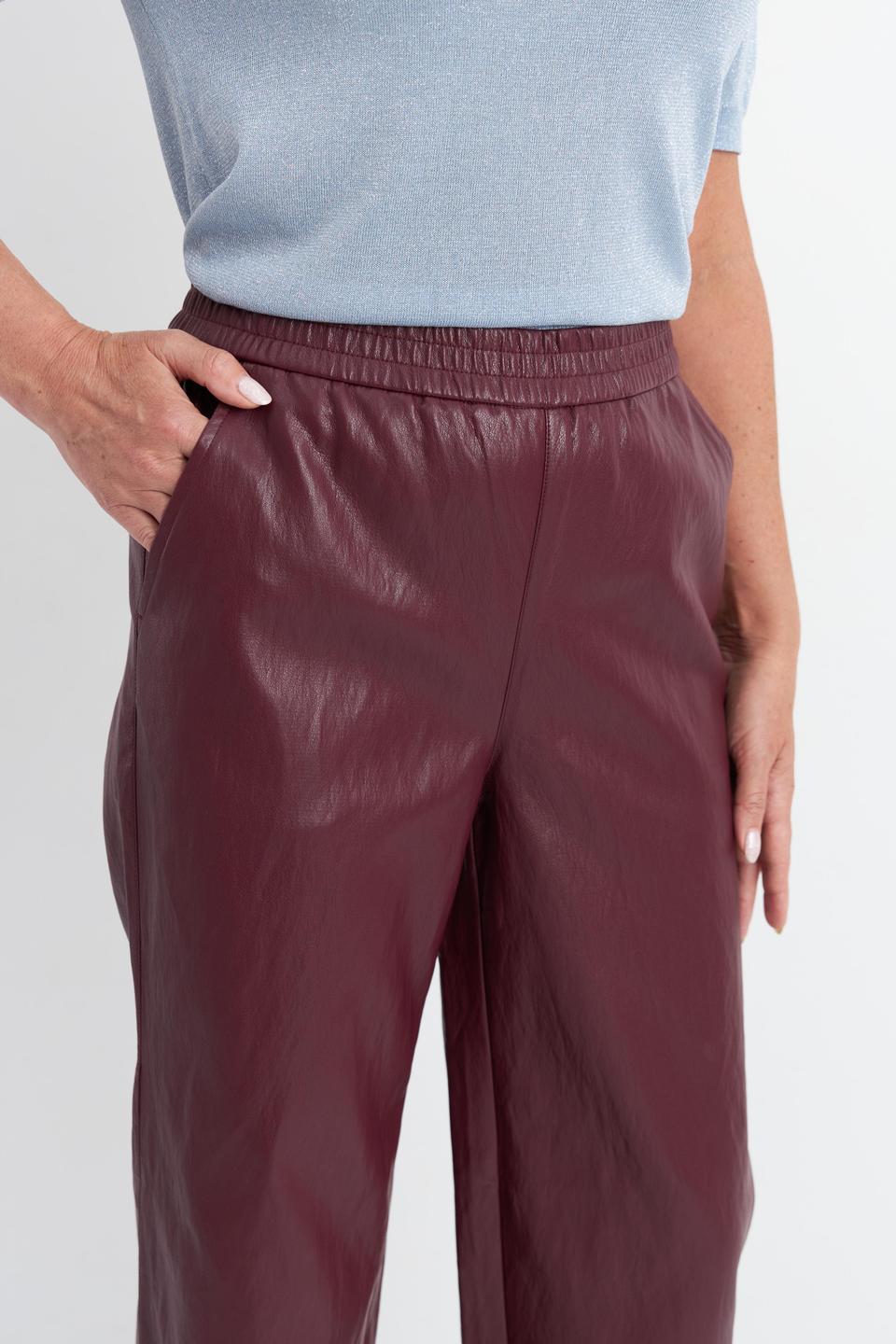 Бордовые широкие брюки Rabe collection