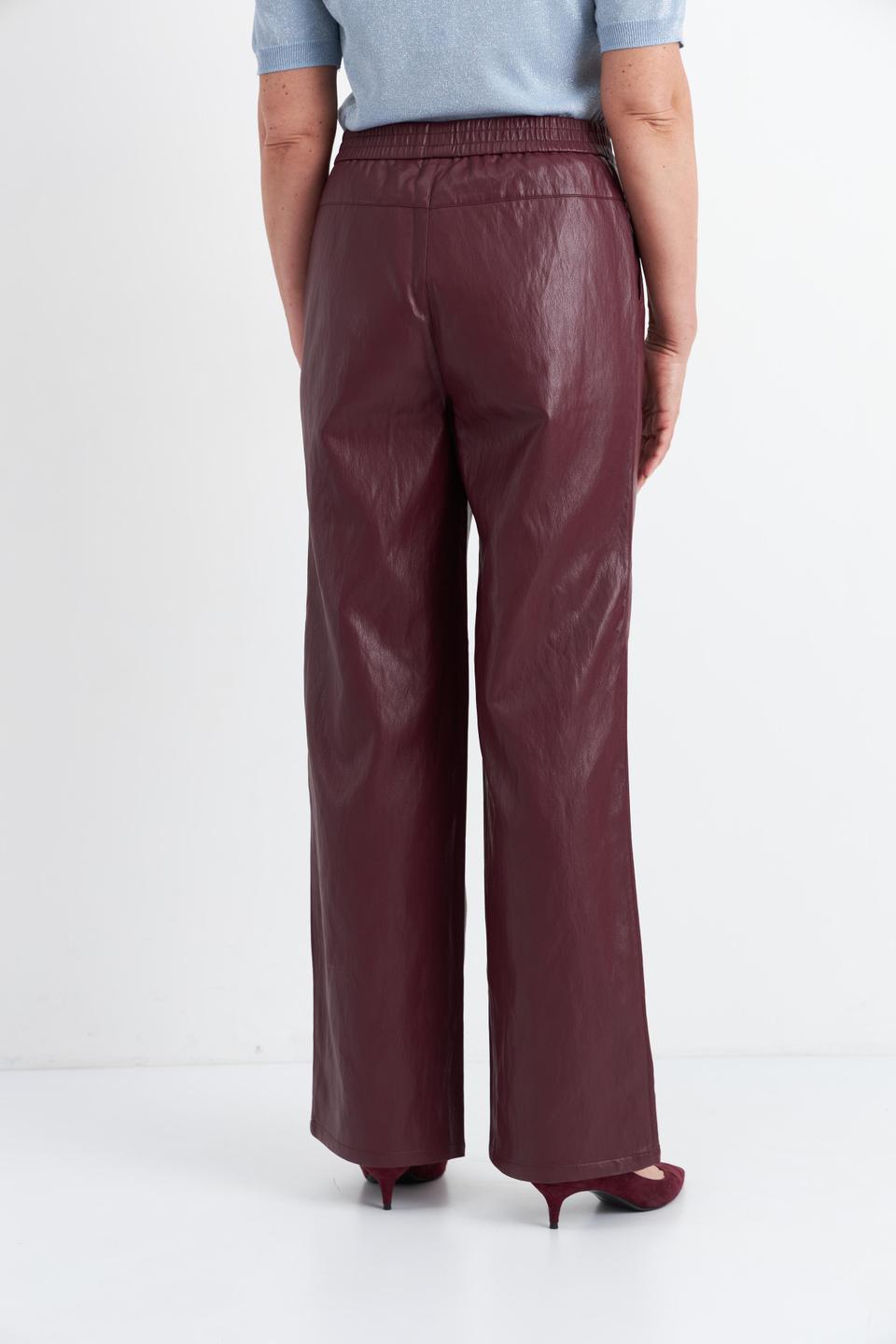 Бордовые широкие брюки Rabe collection