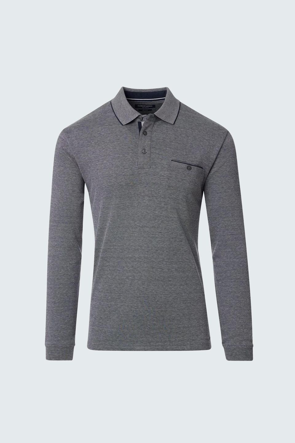 Поло Casa Moda с длинным рукавом серое