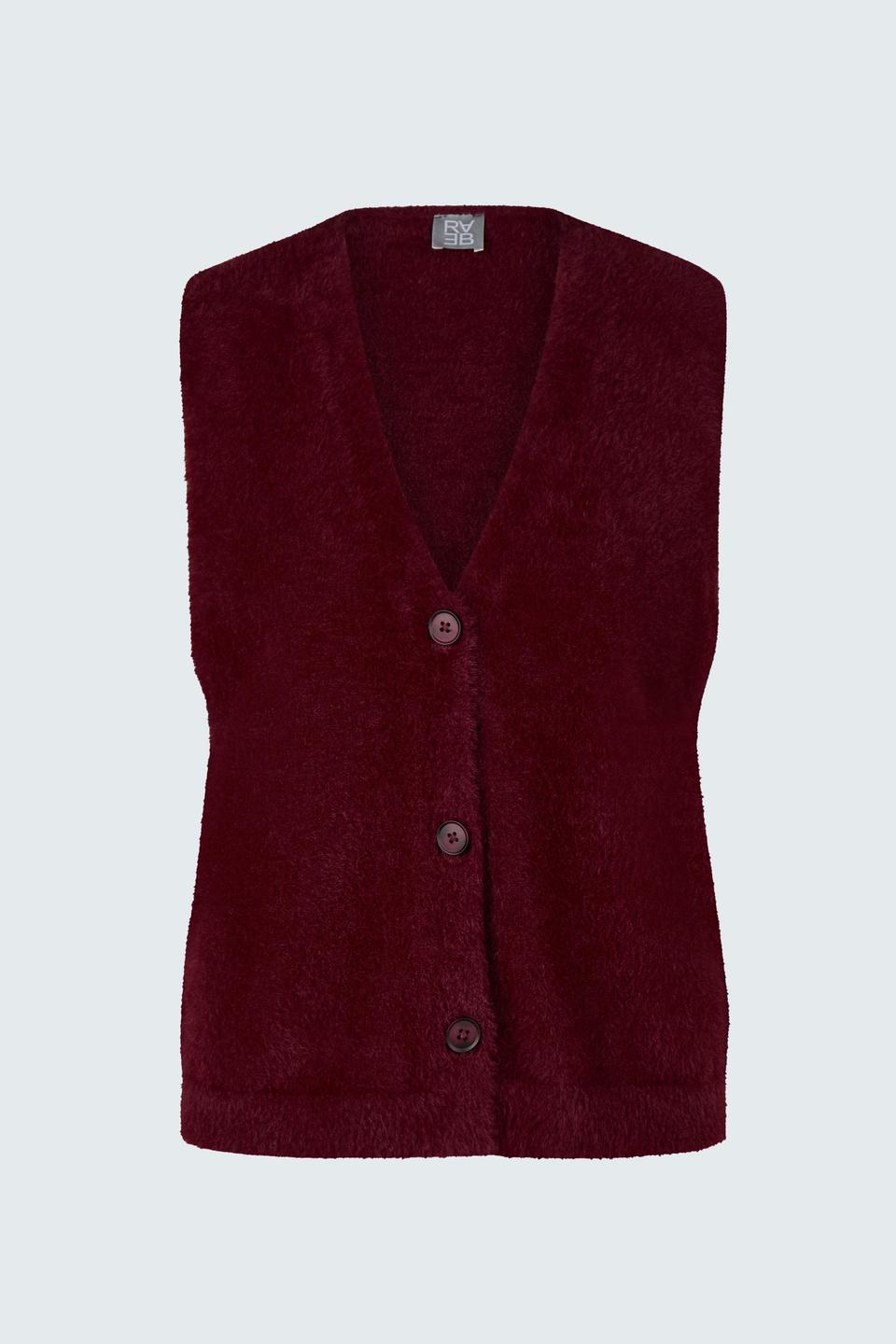 Бордовый трикотажный жилет Rabe collection