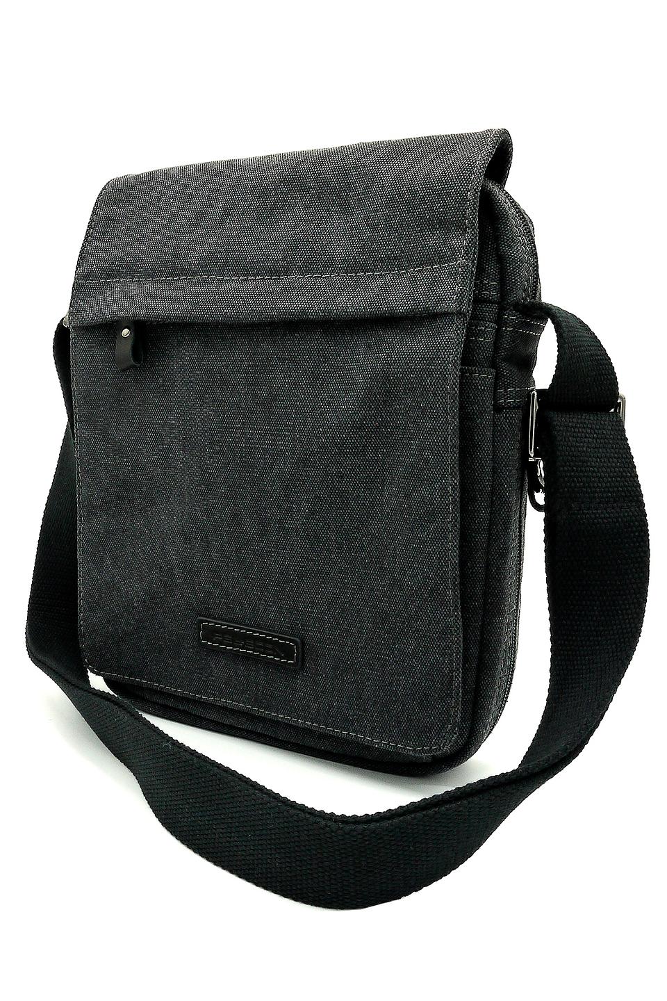 Сумка через плечо Pellecon текстиль чёрный