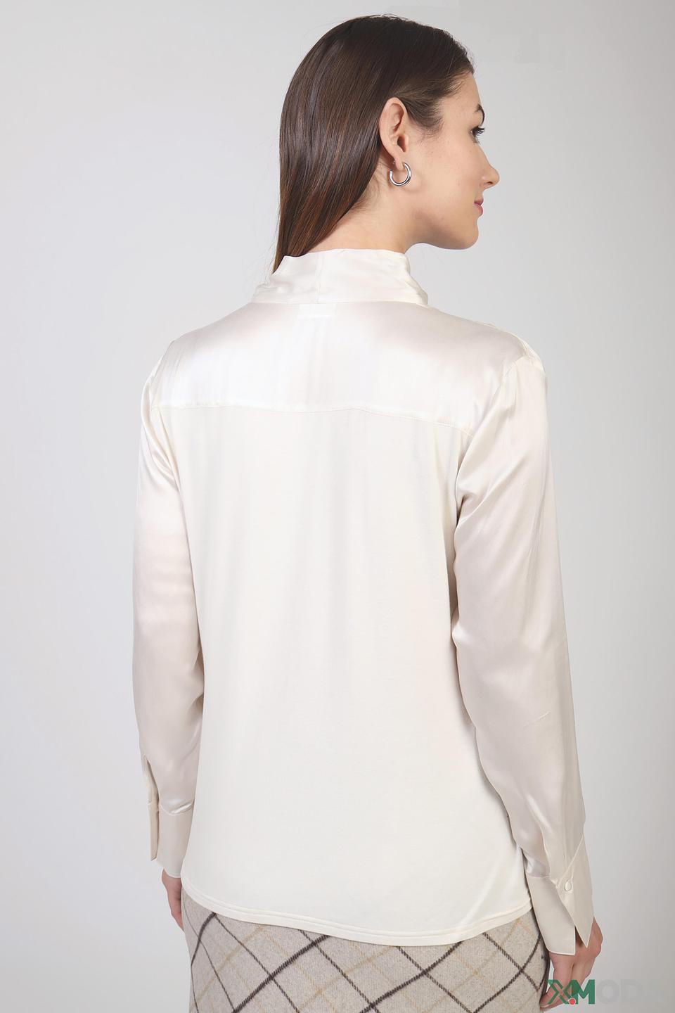 Блуза Gerry Weber шелковая с завязками кремовая