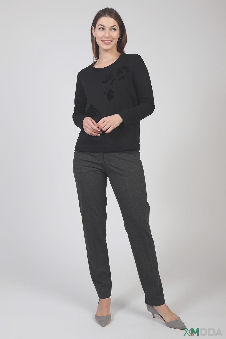 Пуловер Gerry Weber с цветами чёрный