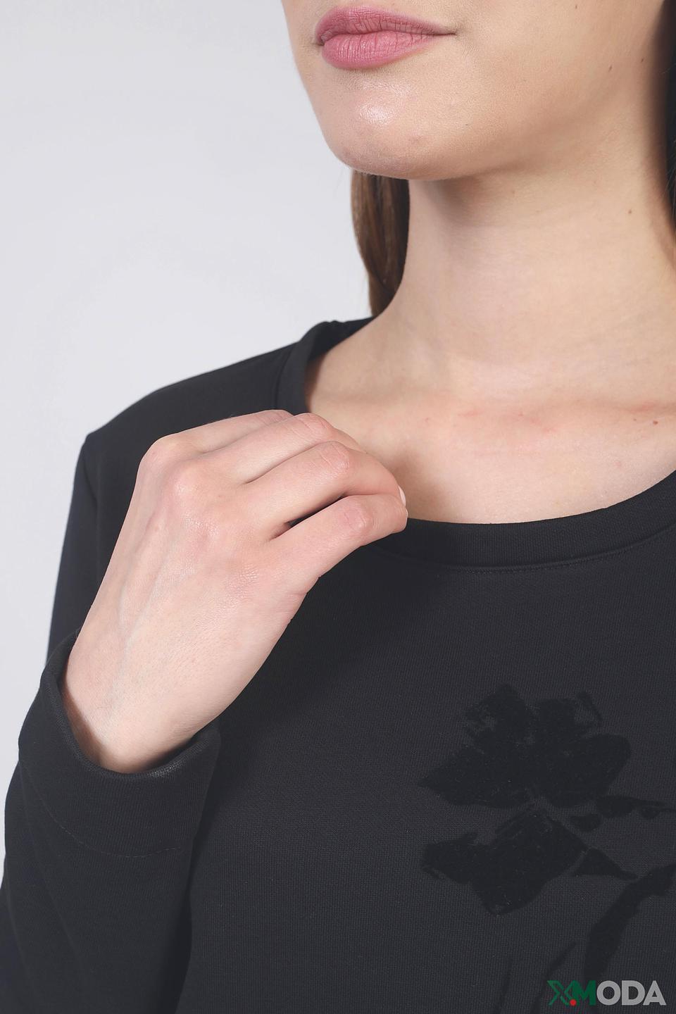 Пуловер Gerry Weber с цветами чёрный