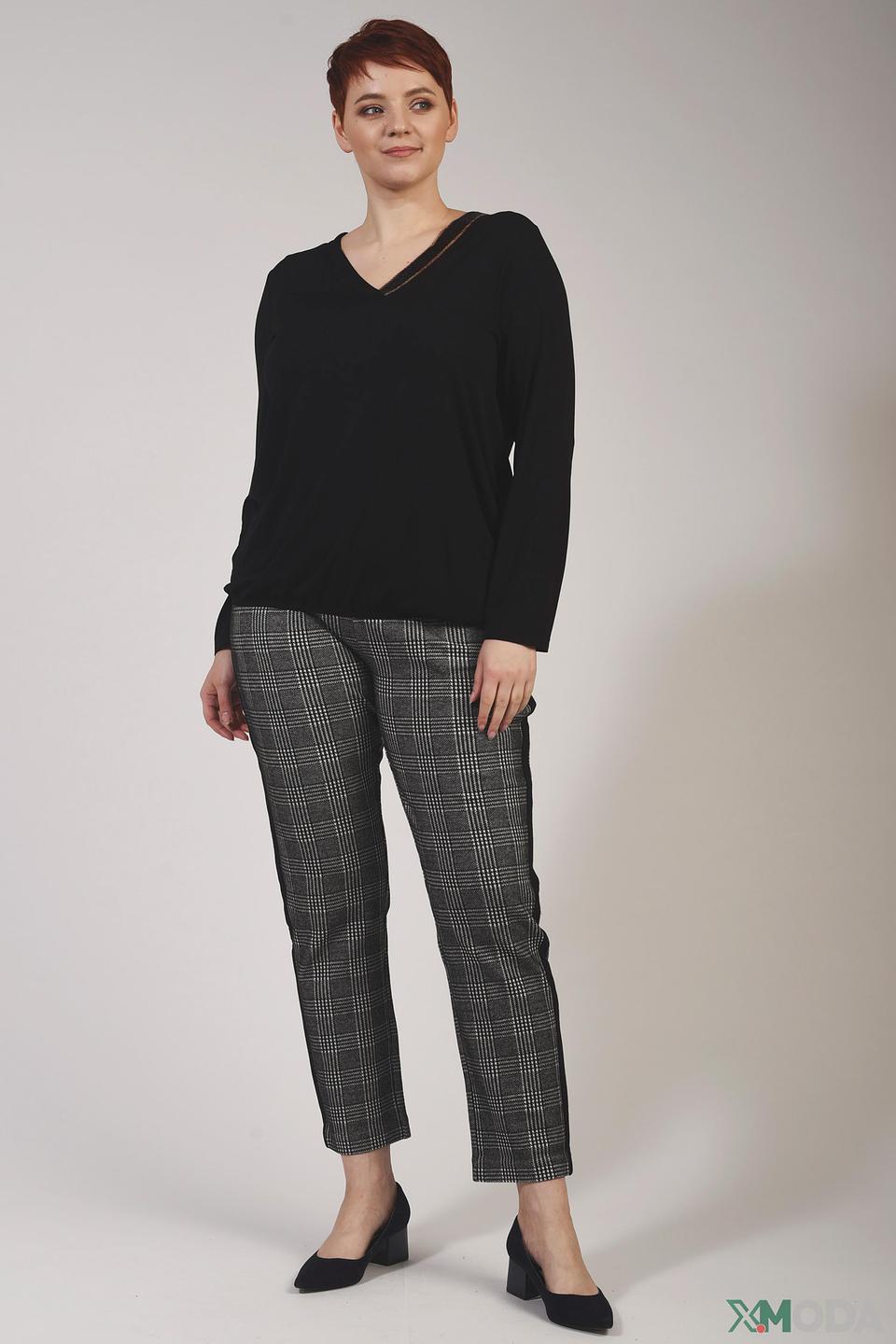 Брюки Pezzo в клетку с полосой