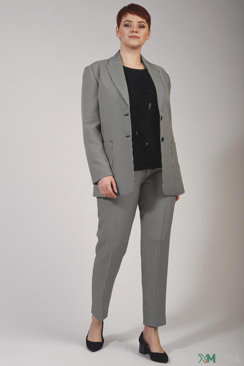 Жакет Pezzo в клетку серый