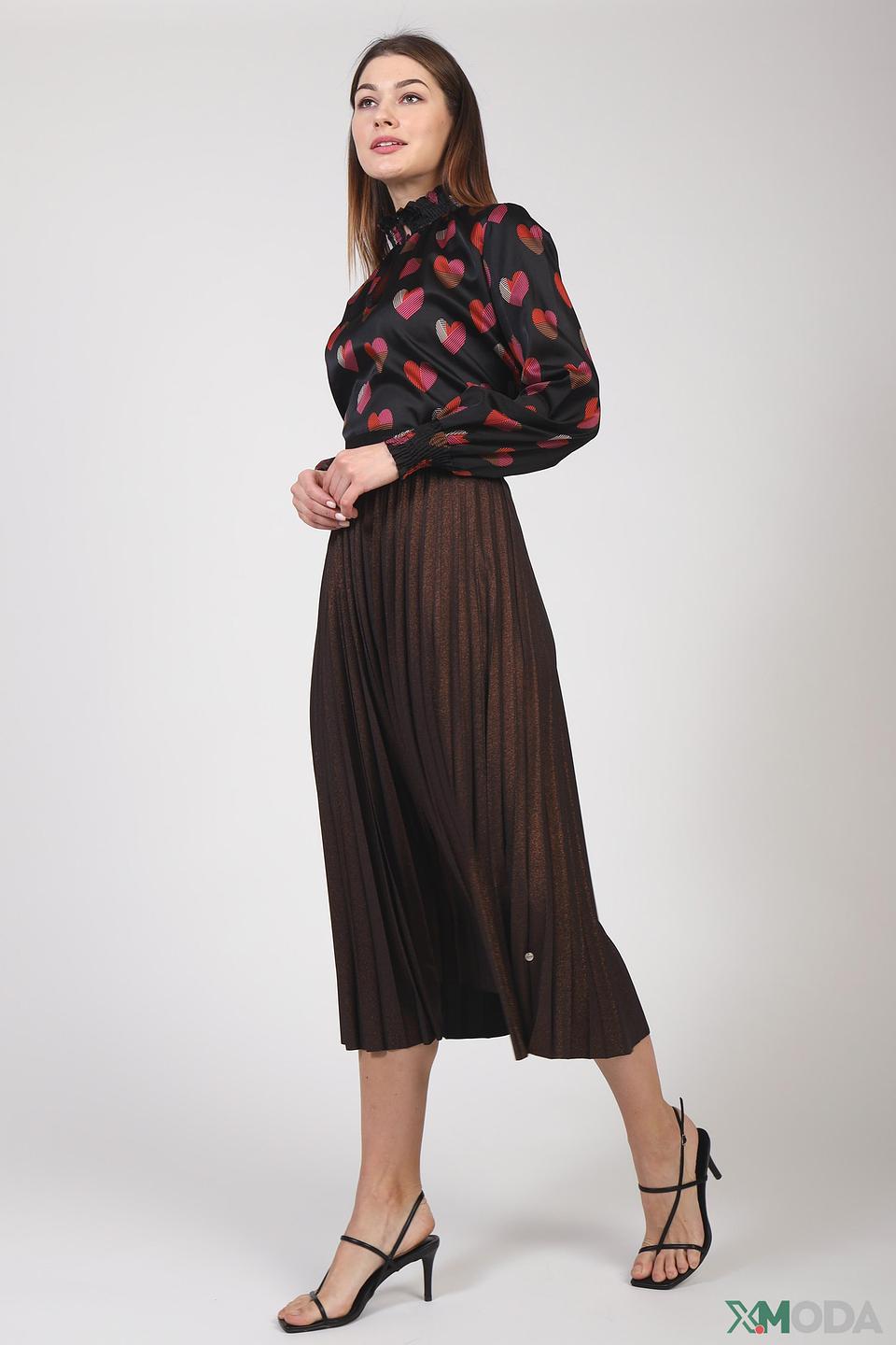 Юбка Louis and mia плиссированная коричневая