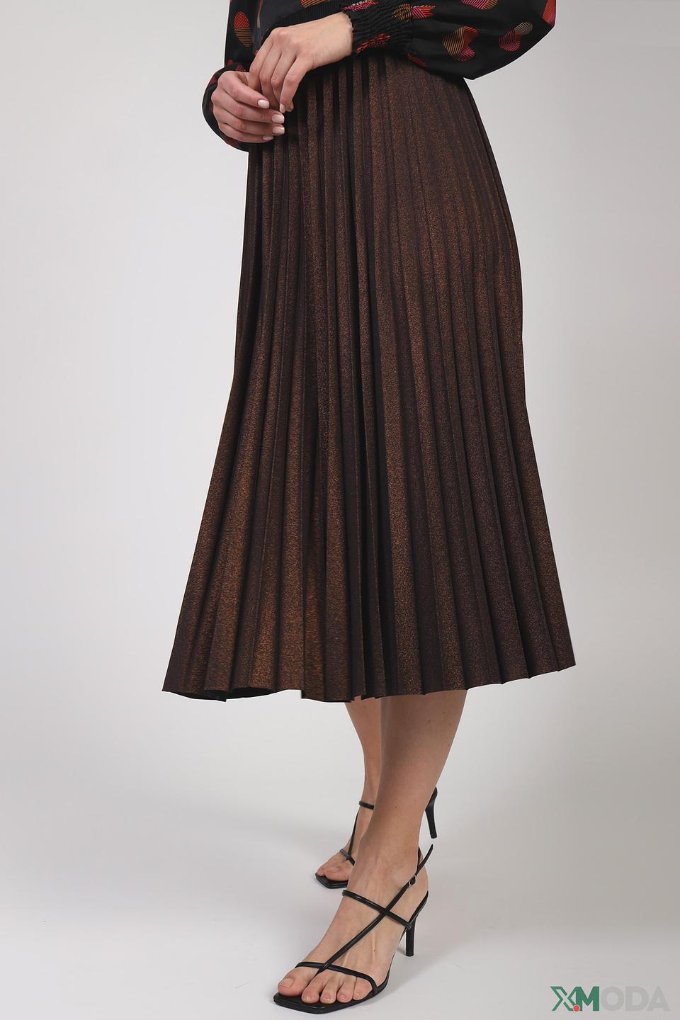 Юбка Louis and mia плиссированная коричневая