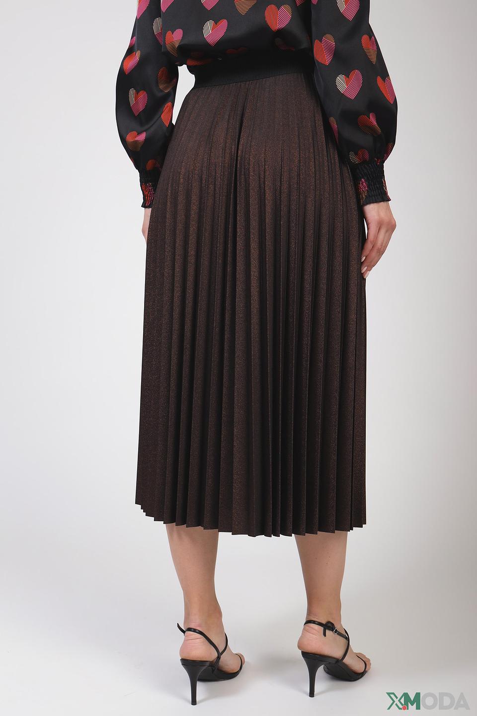 Юбка Louis and mia плиссированная коричневая