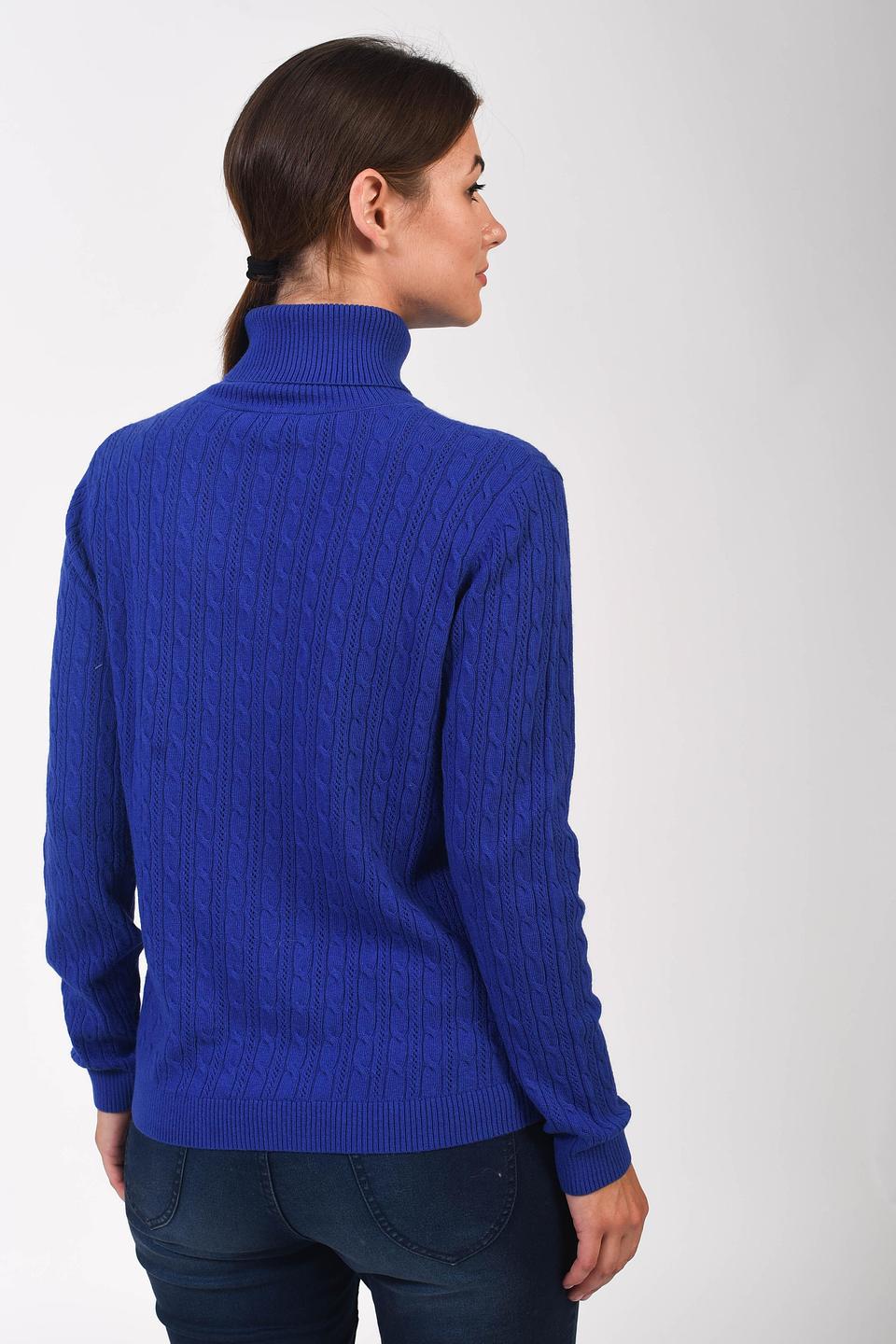 Пуловер Pezzo косами синий