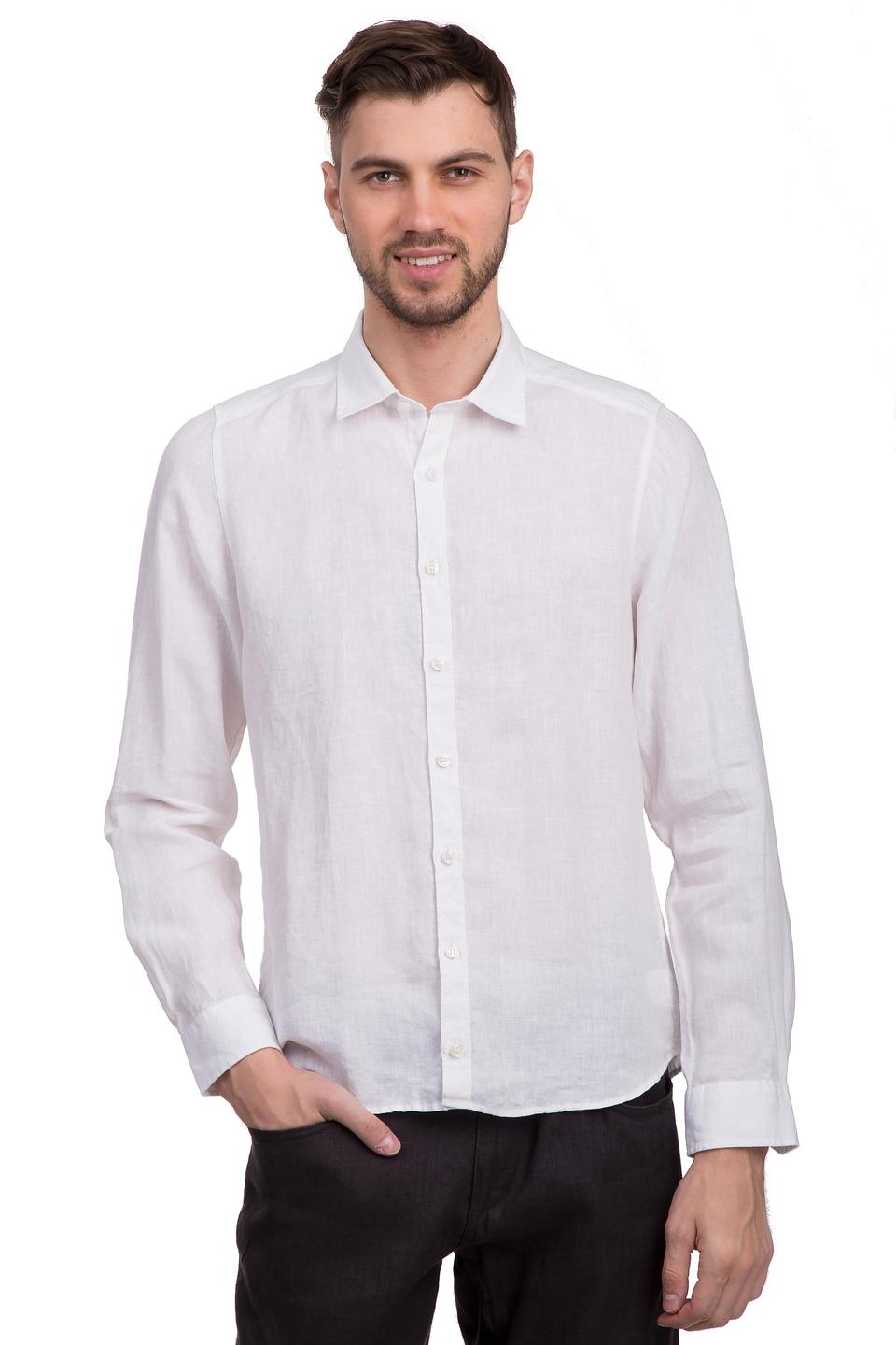 Рубашка Olymp лен белый