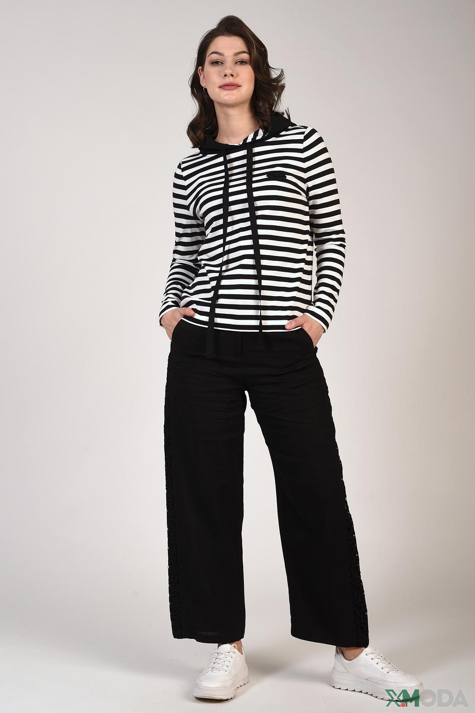 Брюки Just Valeri чёрные с кружевом