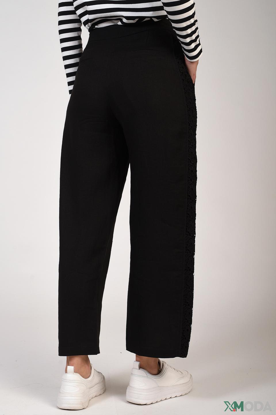 Брюки Just Valeri чёрные с кружевом