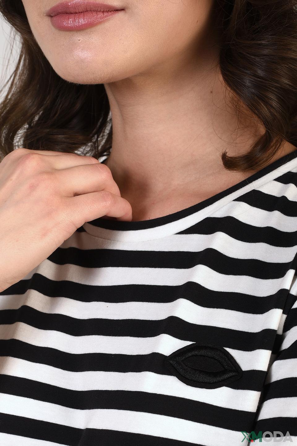 Футболка Pezzo в полоску чёрно-белая