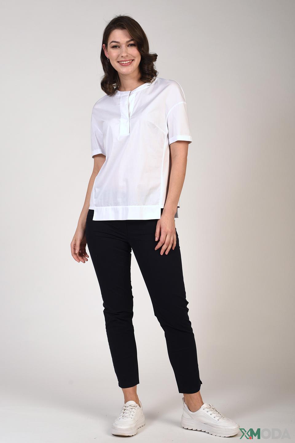 Блуза Just Valeri белая с планкой