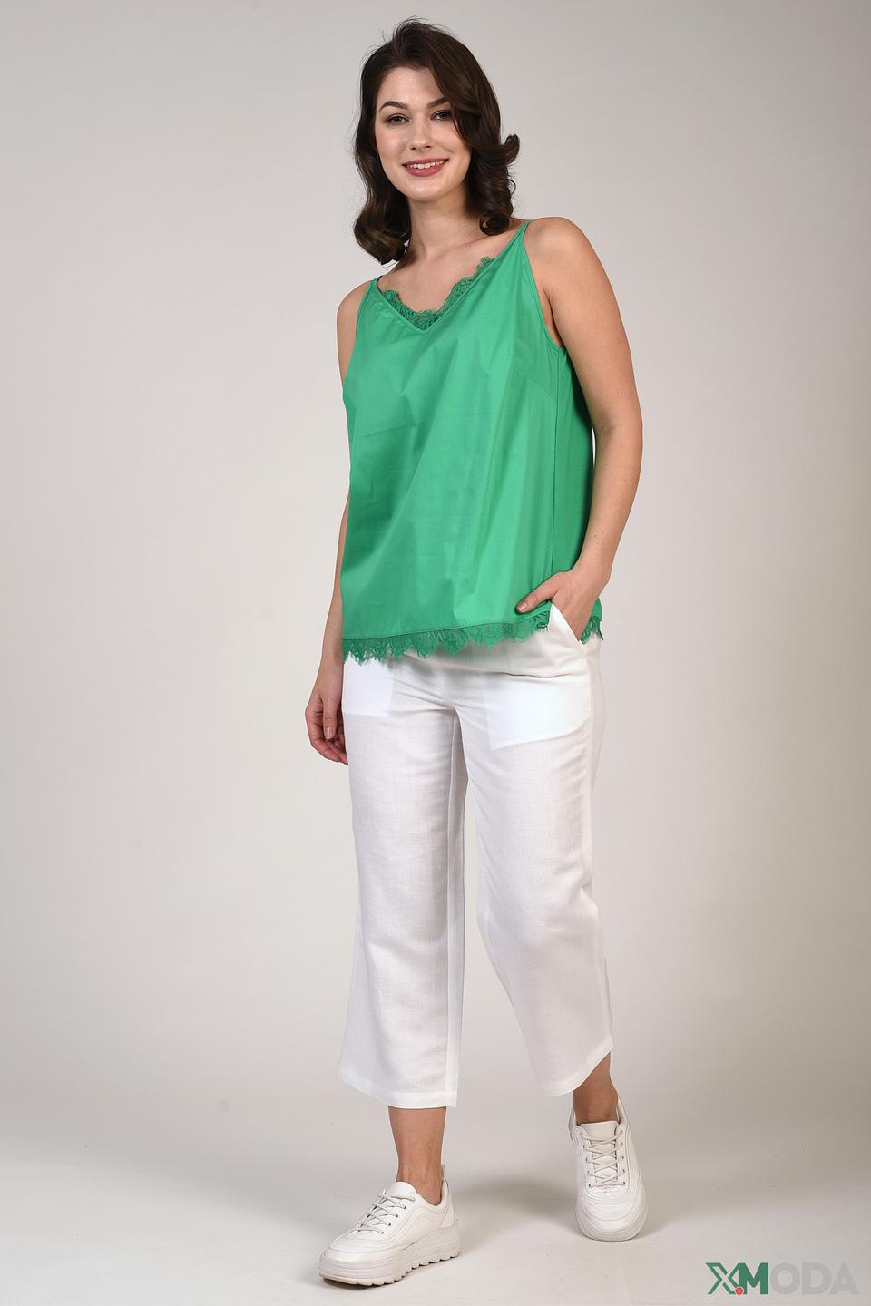 Топ Just Valeri с кружевом лайм