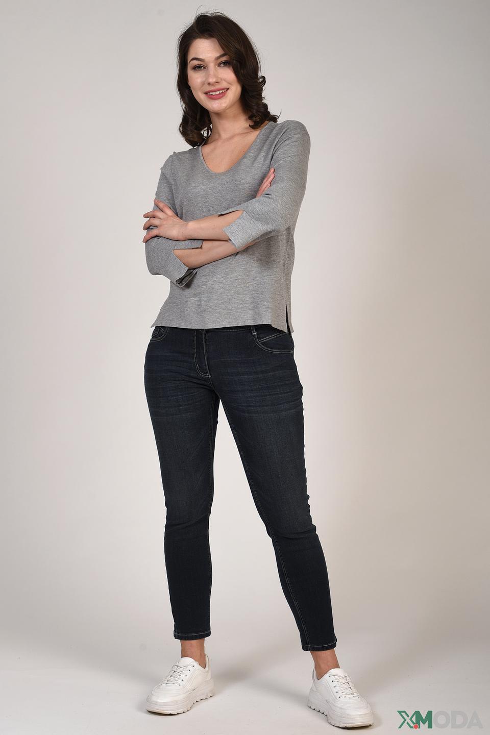 Пуловер Pezzo серый с 3/4 рукавом