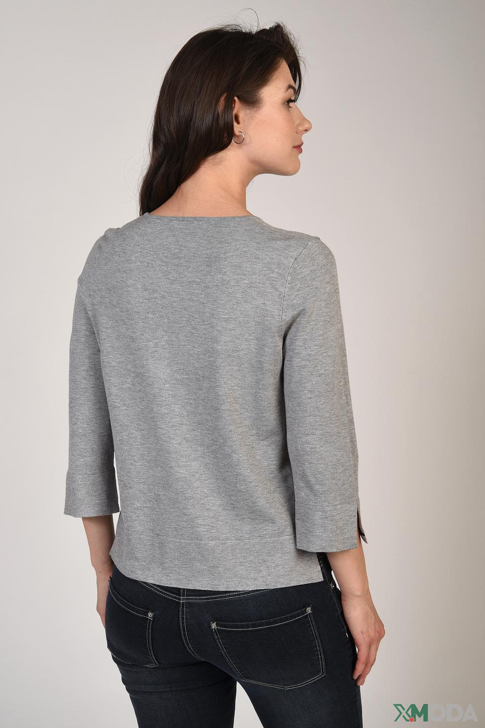 Пуловер Pezzo серый с 3/4 рукавом