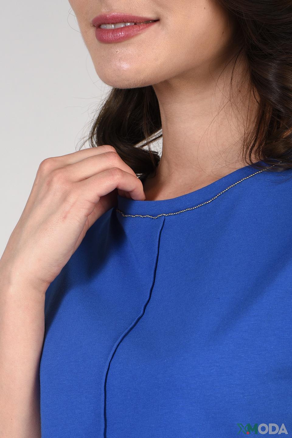 Футболка Pezzo синяя с вышивкой