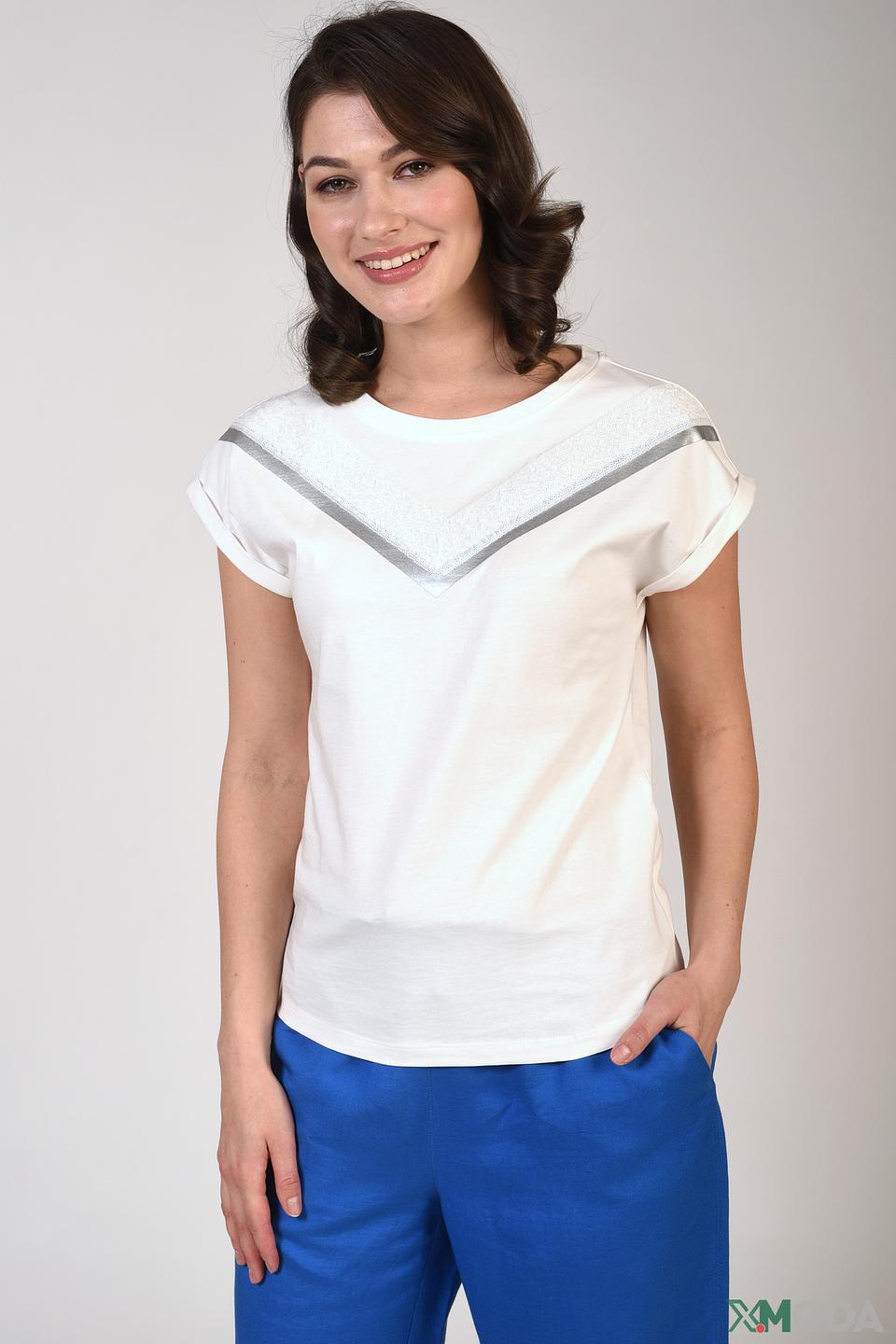 Футболка Pezzo с серебряной отделкой