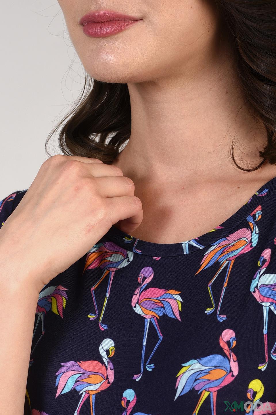 Блуза Pezzo с фламинго