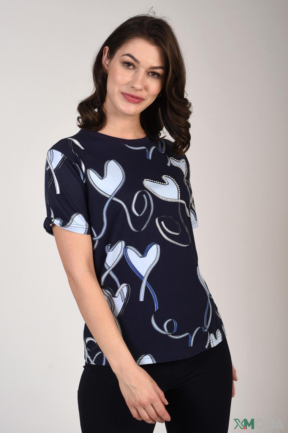 Блуза Pezzo с принтом сердец