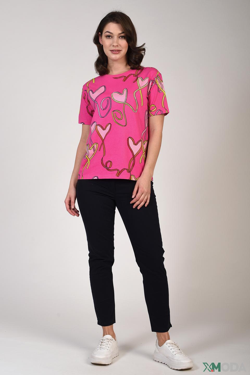 Блуза Pezzo с принтом сердец