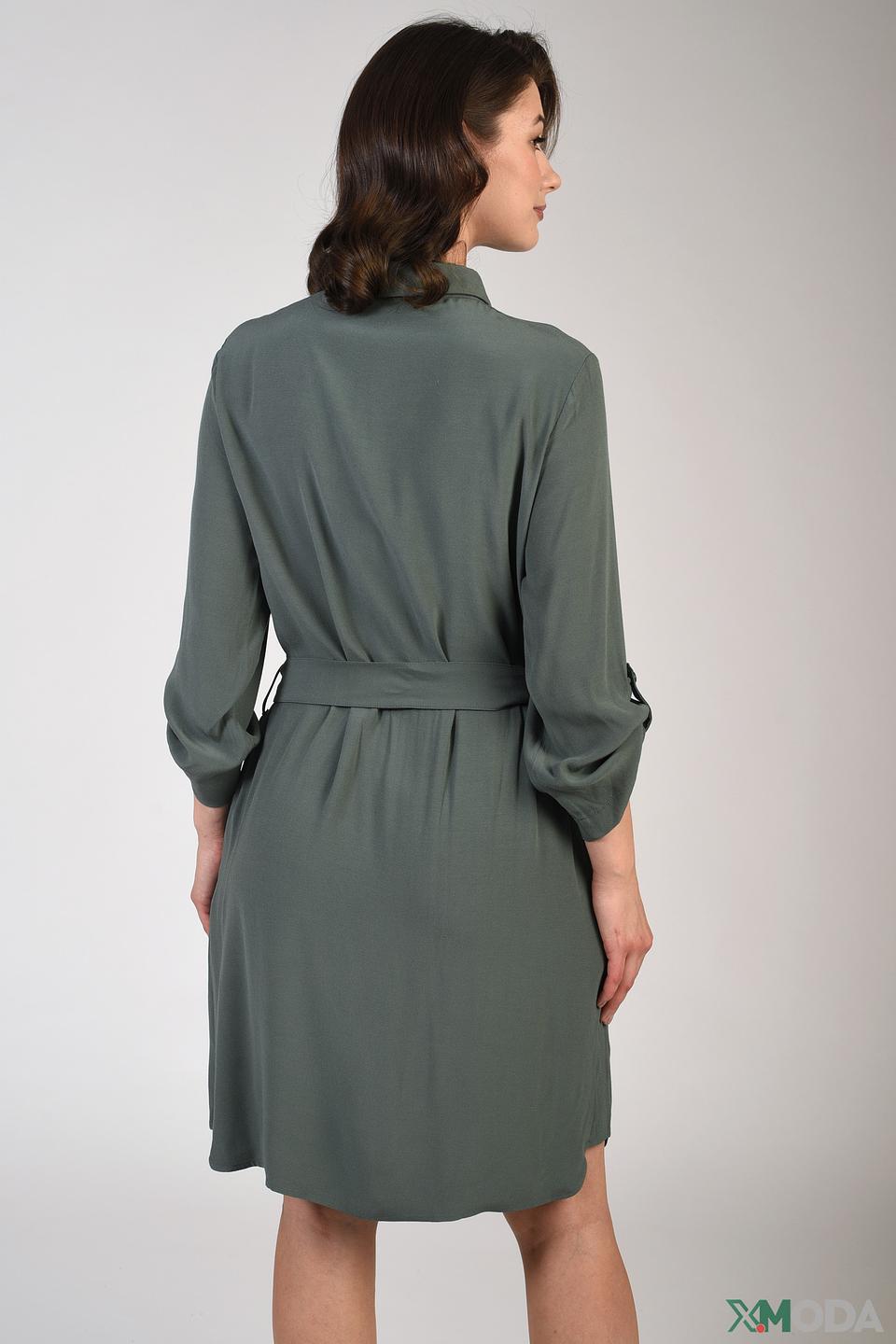 Платье рубашка Pezzo оливковое