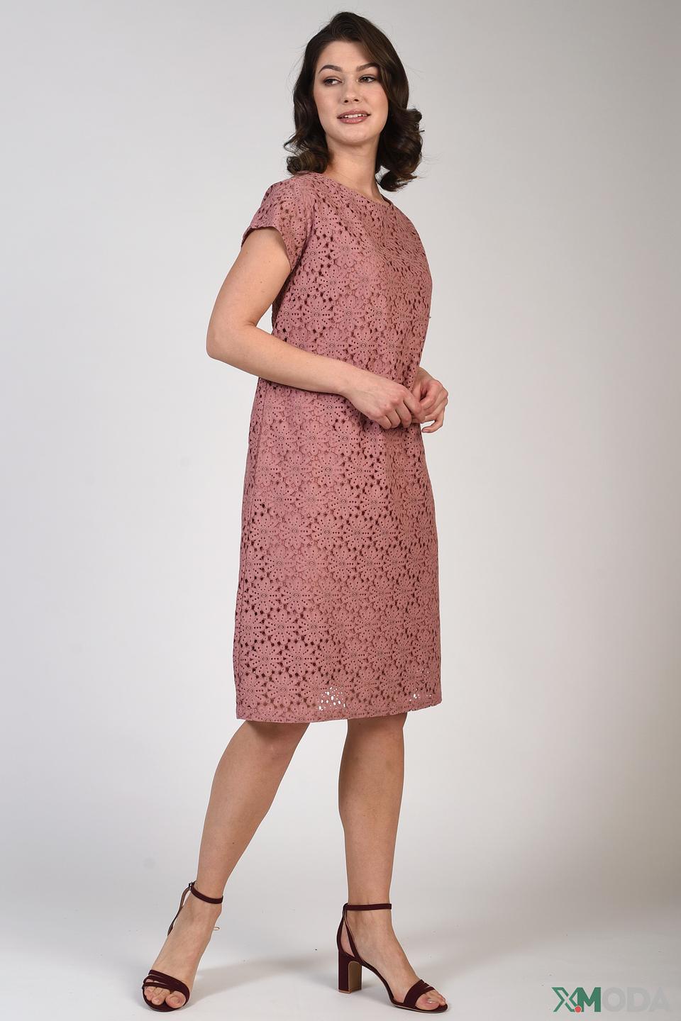 Платье Pezzo кружевное пудровое