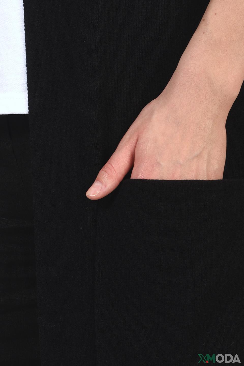 Жилет Pezzo чёрный удлинённый