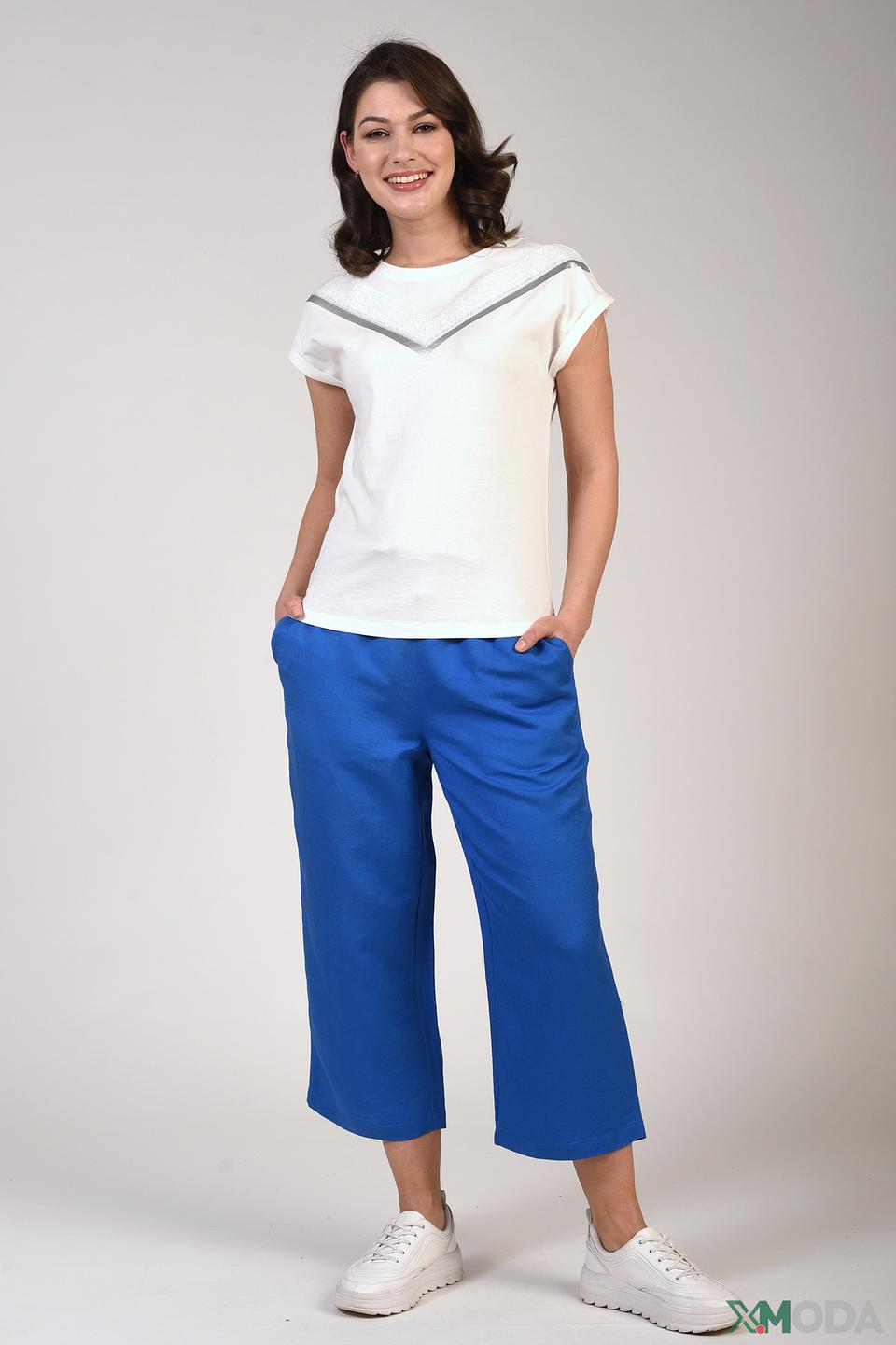 Брюки Pezzo кюлоты синие