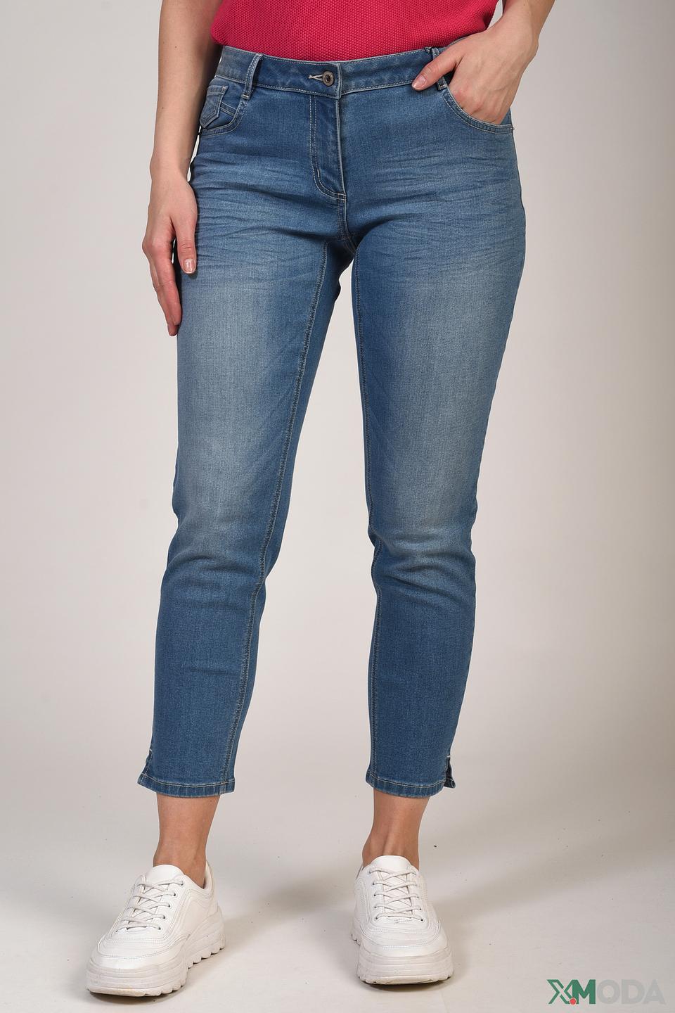 Джинсы Pezzo с потертостями голубые