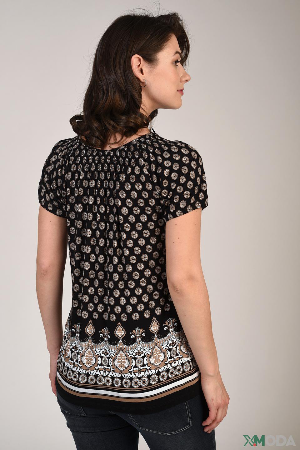 Блуза Pezzo с принтом чёрный