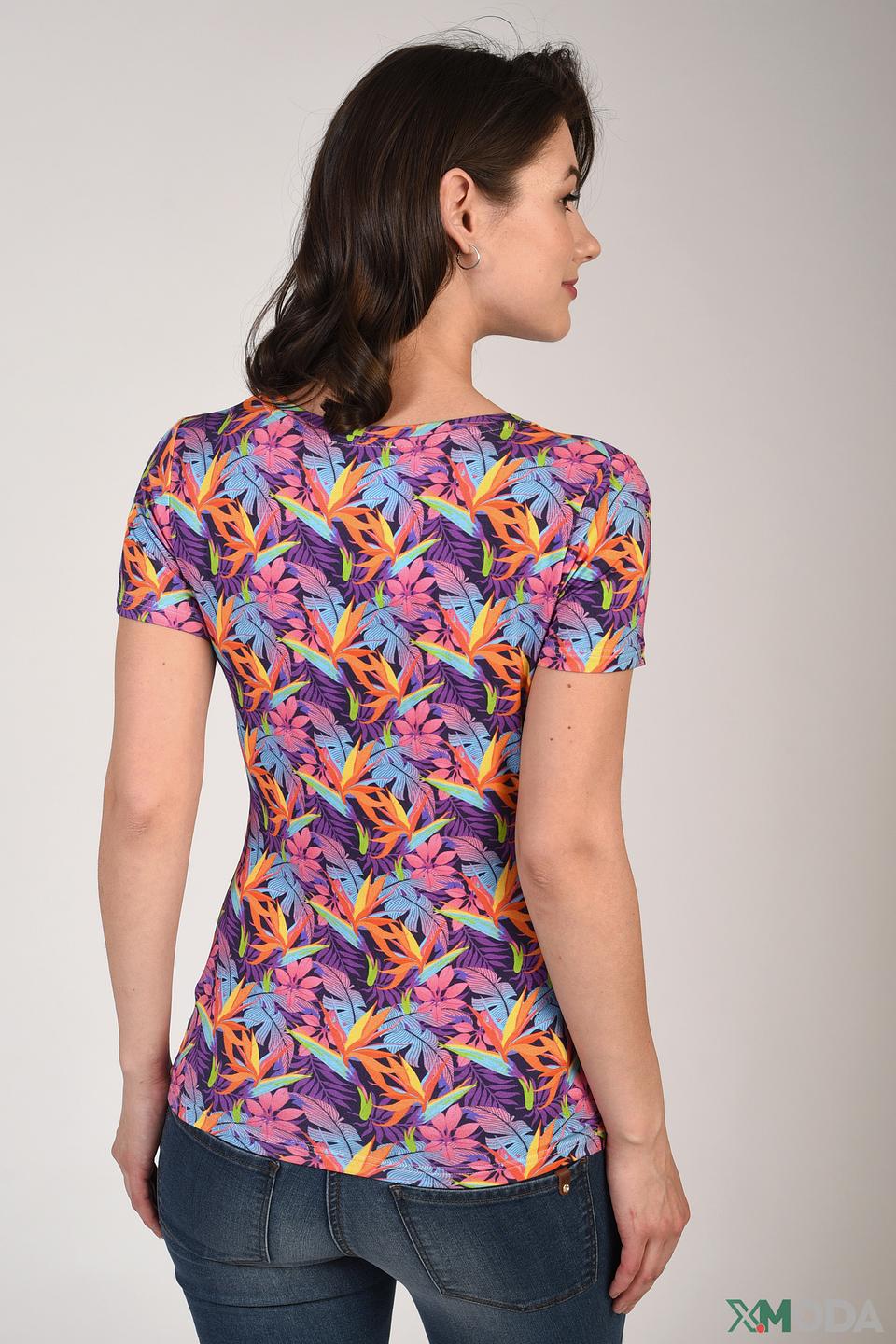 Блуза Pezzo с тропическим принтом