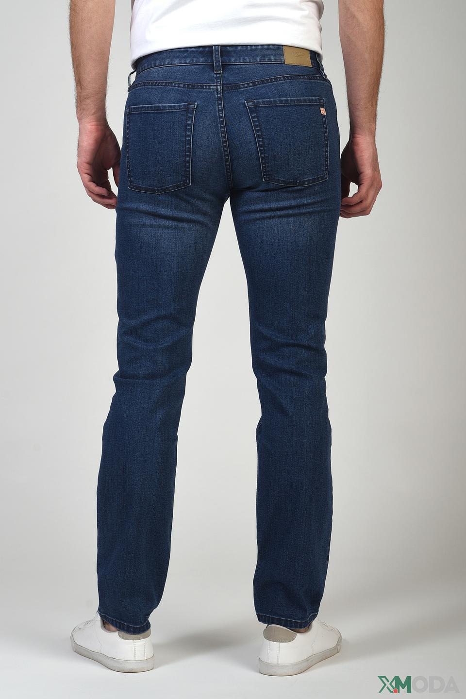 Джинсы Pezzo синие с лейблом и ярлычком